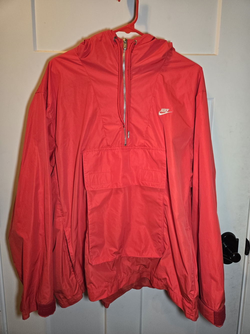 Nike Red Lightweight Half-Zip Windbreaker Jacket
